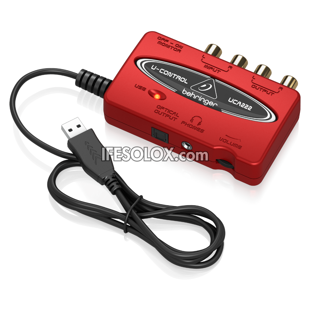Behringer U-CONTROL UCA222 Ultra-Low Latency 2 In/2 Out USB Audio Interface with Digital Output - Brand New