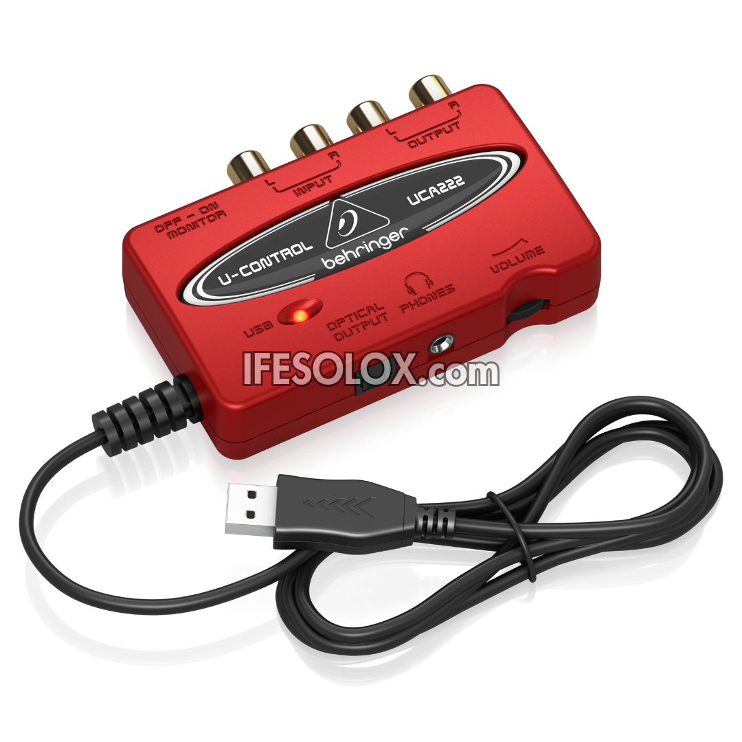 Behringer U-CONTROL UCA222 Ultra-Low Latency USB Audio Interface with Digital Output - Brand New