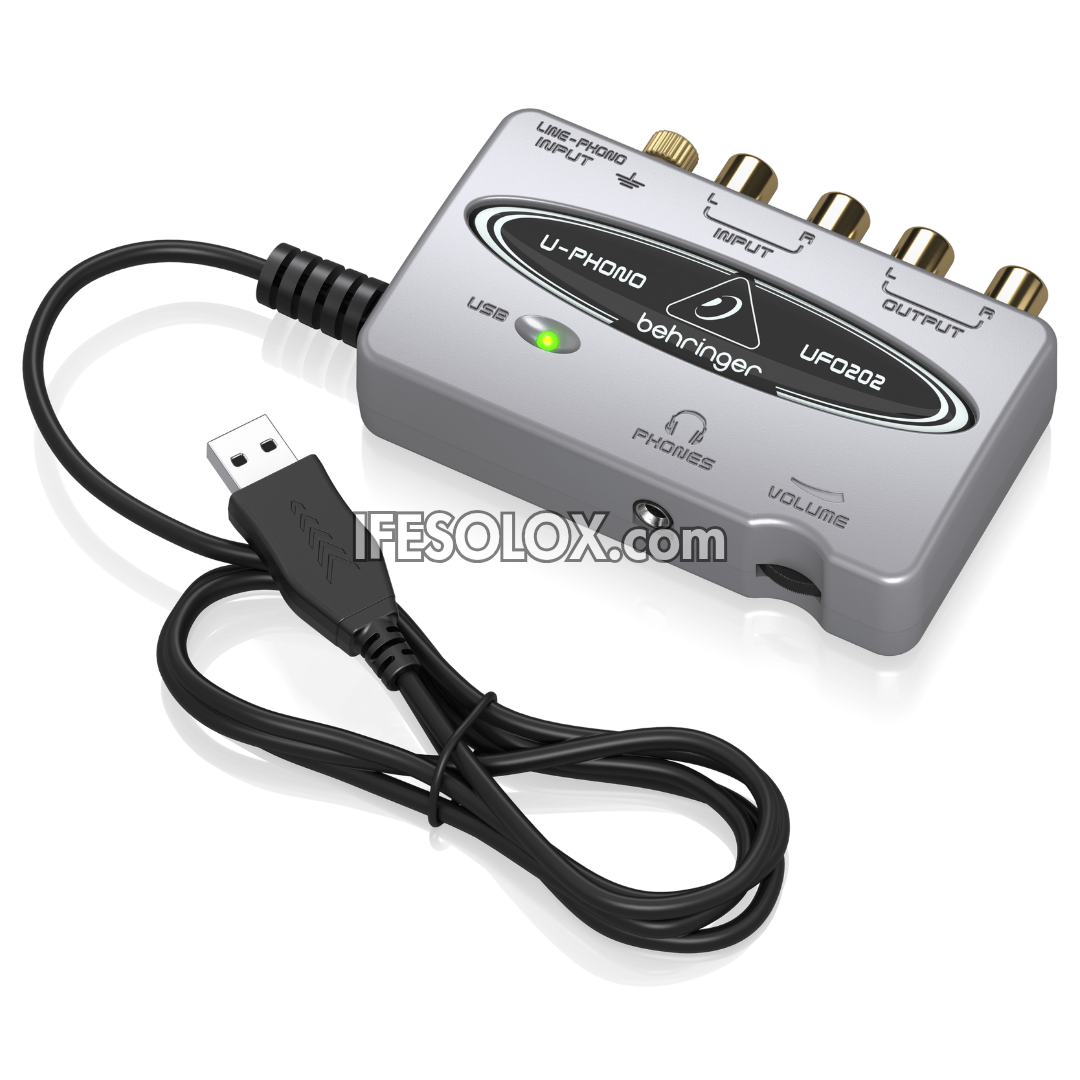 Behringer U-PHONO UFO202 USB Audio Interface with Phono Preamp for Digitalizing Your Tapes, Vinyl Records - Brand New 