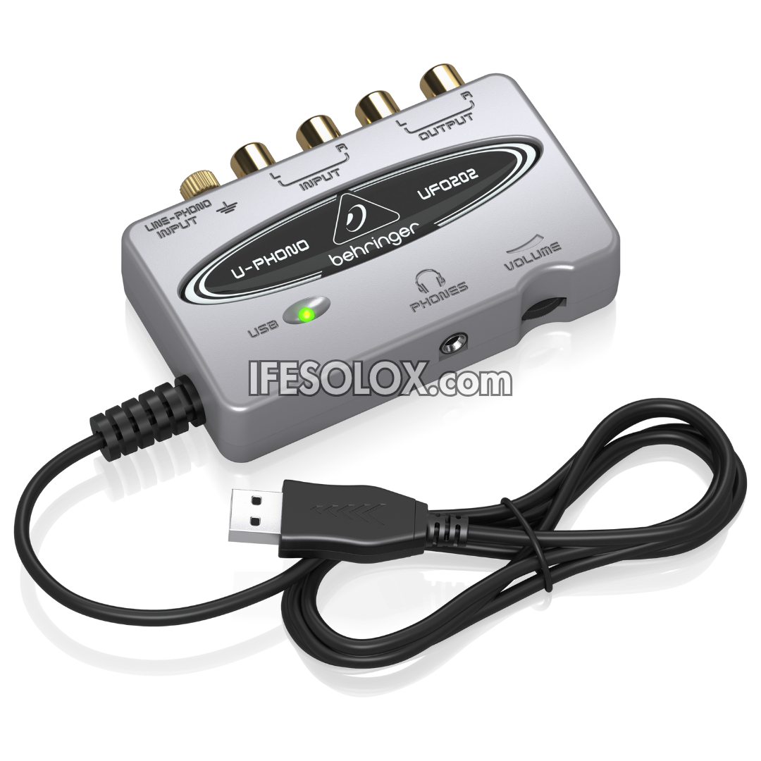 Behringer U-PHONO UFO202 USB Audio Interface with Phono Preamp for Digitalizing Your Tapes, Vinyl Records - Brand New 