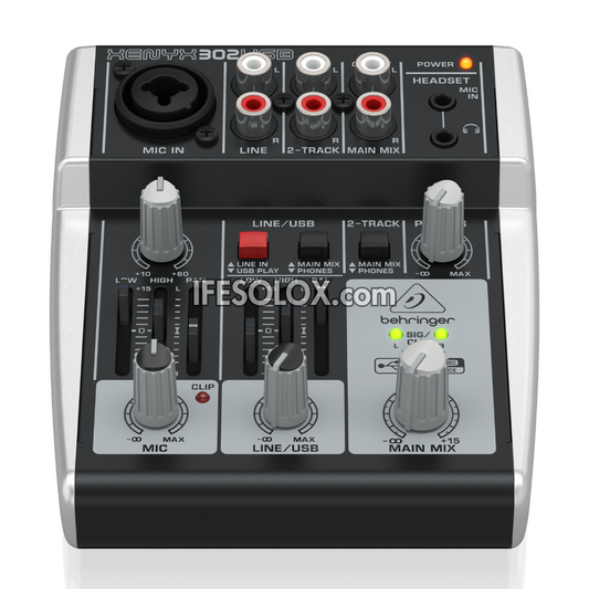 Behringer XENYX 302USB Premium 5-Input Mixer with XENYX Mic Preamps, USB Audio Interface - Brand New