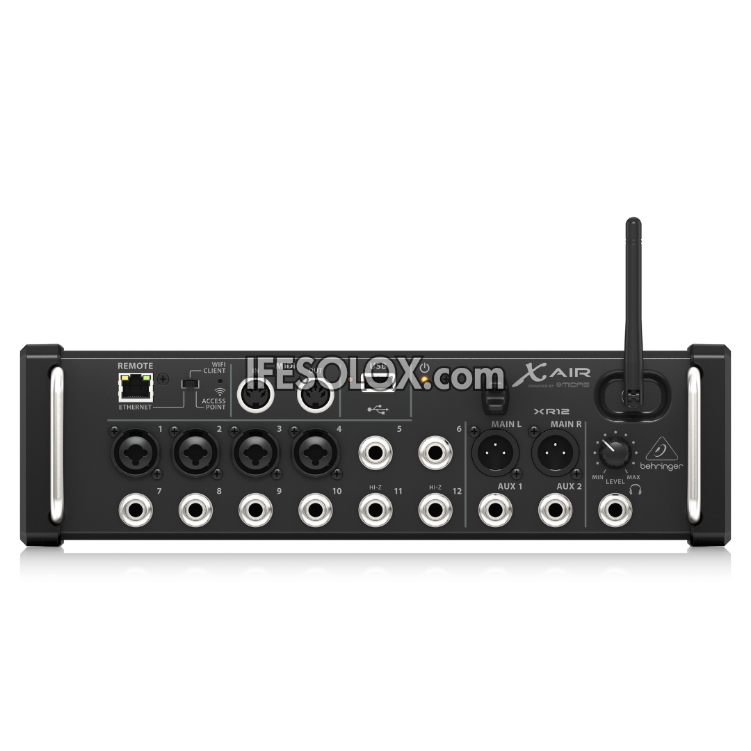 Behringer XR12 12-Input Digital Mixer for iPad/Android with 4 Midas Preamps, 8 Line Inputs, WiFi, USB Recording - Brand New