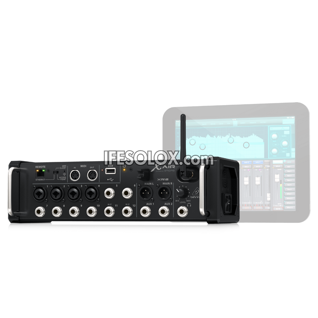 Behringer XR12 12-Input Digital Mixer for iPad/Android with 4 Midas Preamps, 8 Line Inputs, WiFi, USB Recording - Brand New