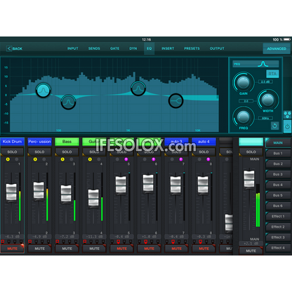 Behringer XR12 12-Input Digital Mixer for iPad/Android with 4 Midas Preamps, 8 Line Inputs, WiFi, USB Recording - Brand New