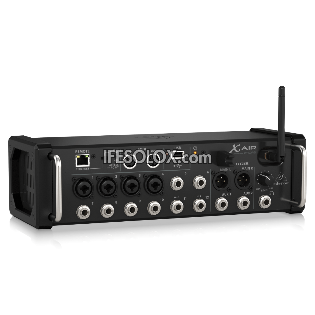 Behringer XR12 12-Input Digital Mixer for iPad/Android with 4 Midas Preamps, 8 Line Inputs, WiFi, USB Recording - Brand New