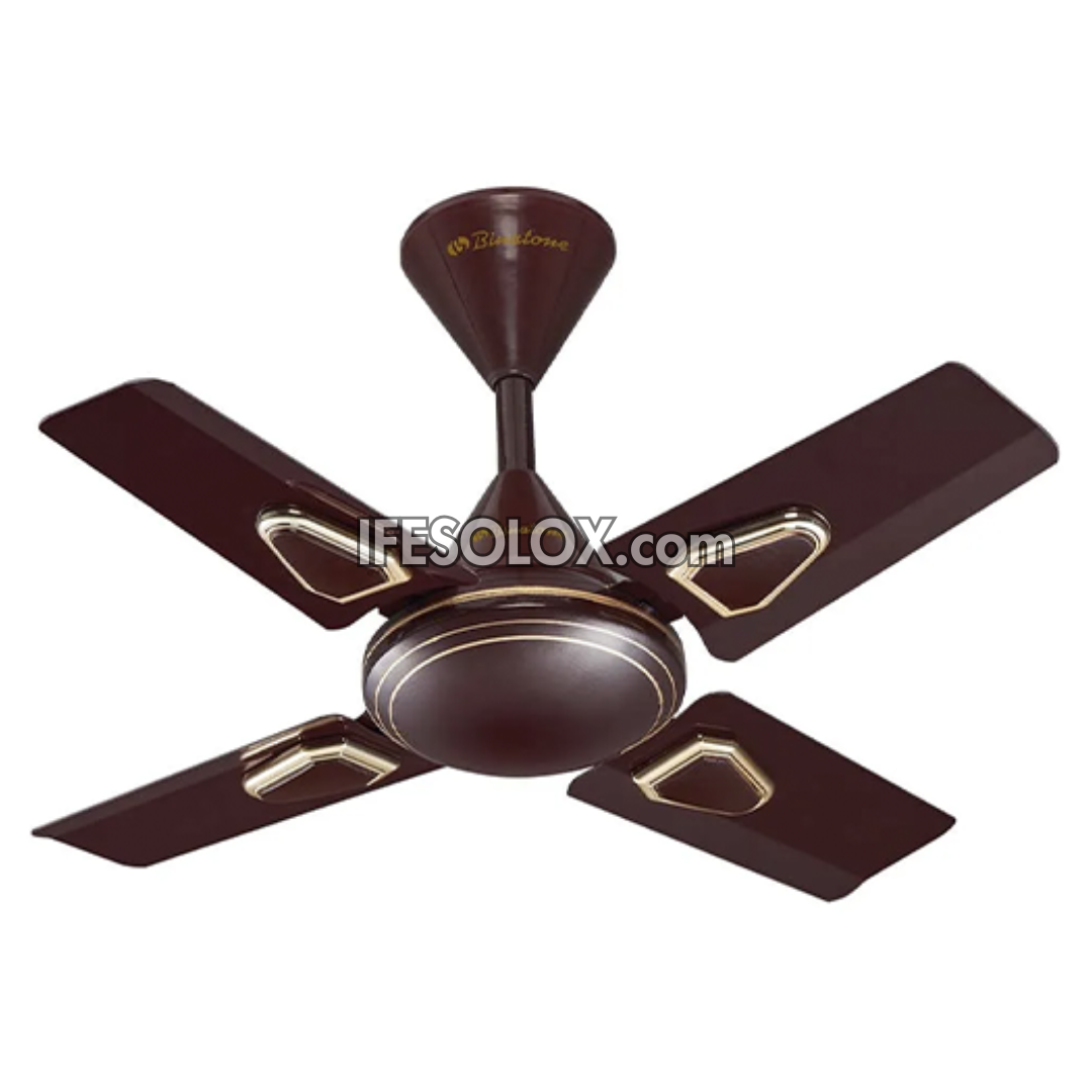 Binatone CF-2476 24" Ceiling Fan with 5 Speed buttons, 4 Rust-free Aluminum Blades (Brown) - Brand New