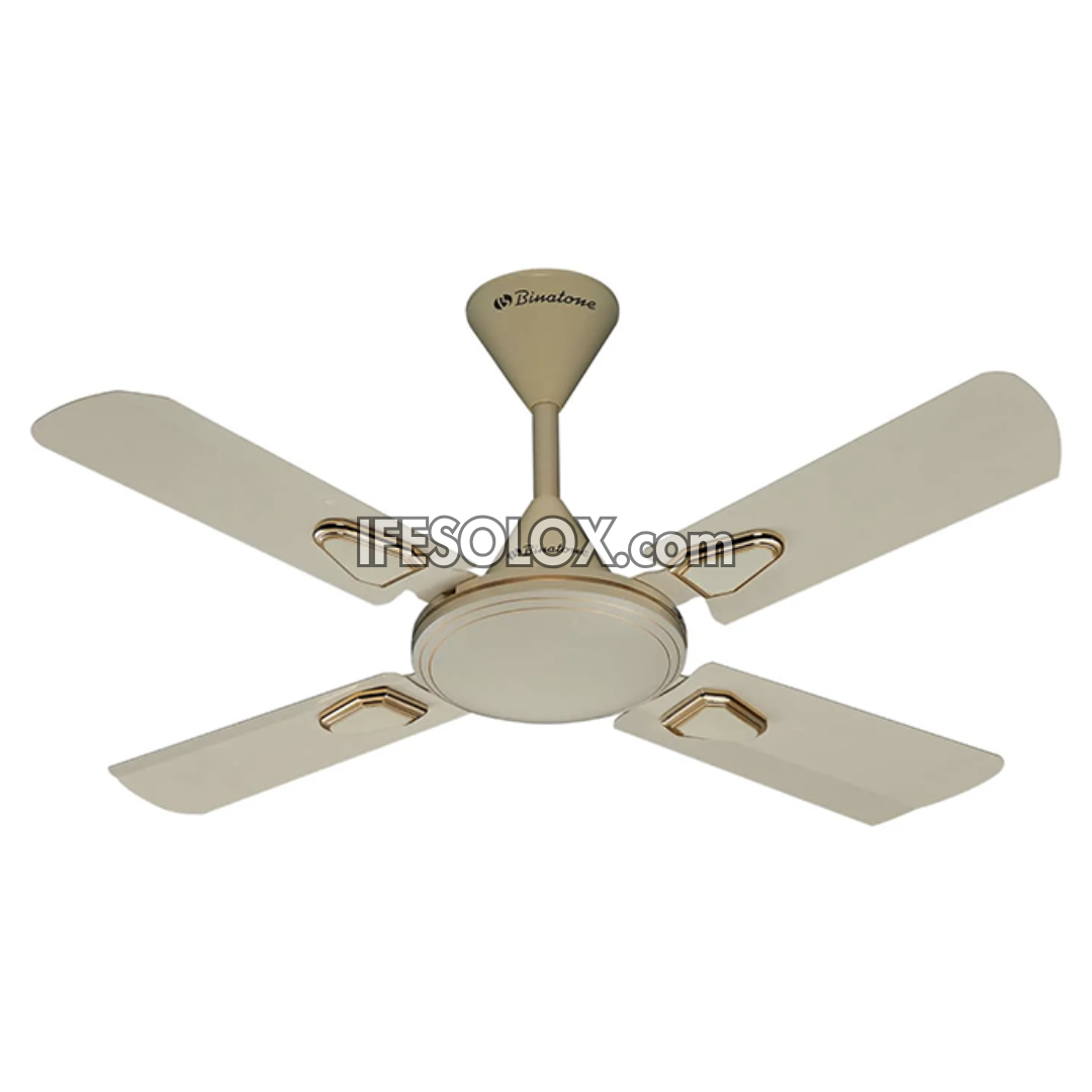 Binatone CF-3676 36" Ceiling Fan with 5 Speed buttons, 4 Rust-free Aluminum Blades (Gold) - Brand New