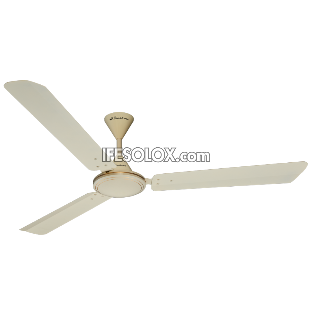 Binatone CF-5603 56" Ceiling Fan with 5 Speed buttons, 3 Rust-free Aluminum Blades (White) - Brand New