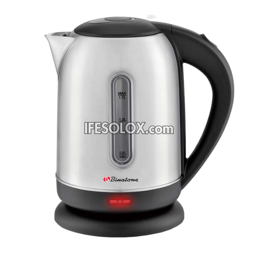 Binatone CEJ-1705S 1.7-Liter Fast Boil Stainless Electric Kettle with Auto Shut-off and Boil-dry Protection - Brand New