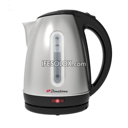 Binatone CEJ-1725SS 1.7-Liter Fast Boil Stainless Electric Kettle with Auto Shut-off and Boil-dry Protection - Brand New