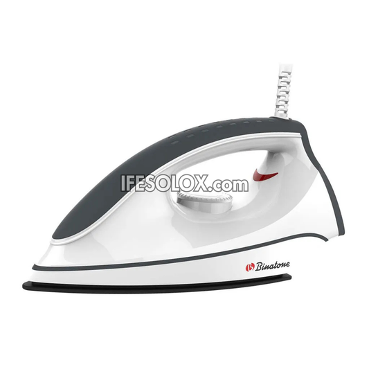 White Binatone DI-108 iron with Binatone logo