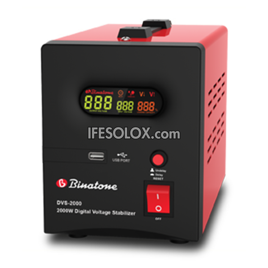 Binatone DVS-2000 2000Watts Digital Voltage Stabilizer with USB Chargi ...