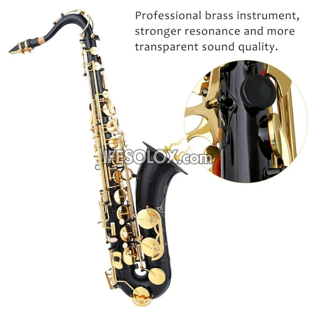 Black Gold Tenor B-Flat Saxophone for Professionals and Concerts - Brand New