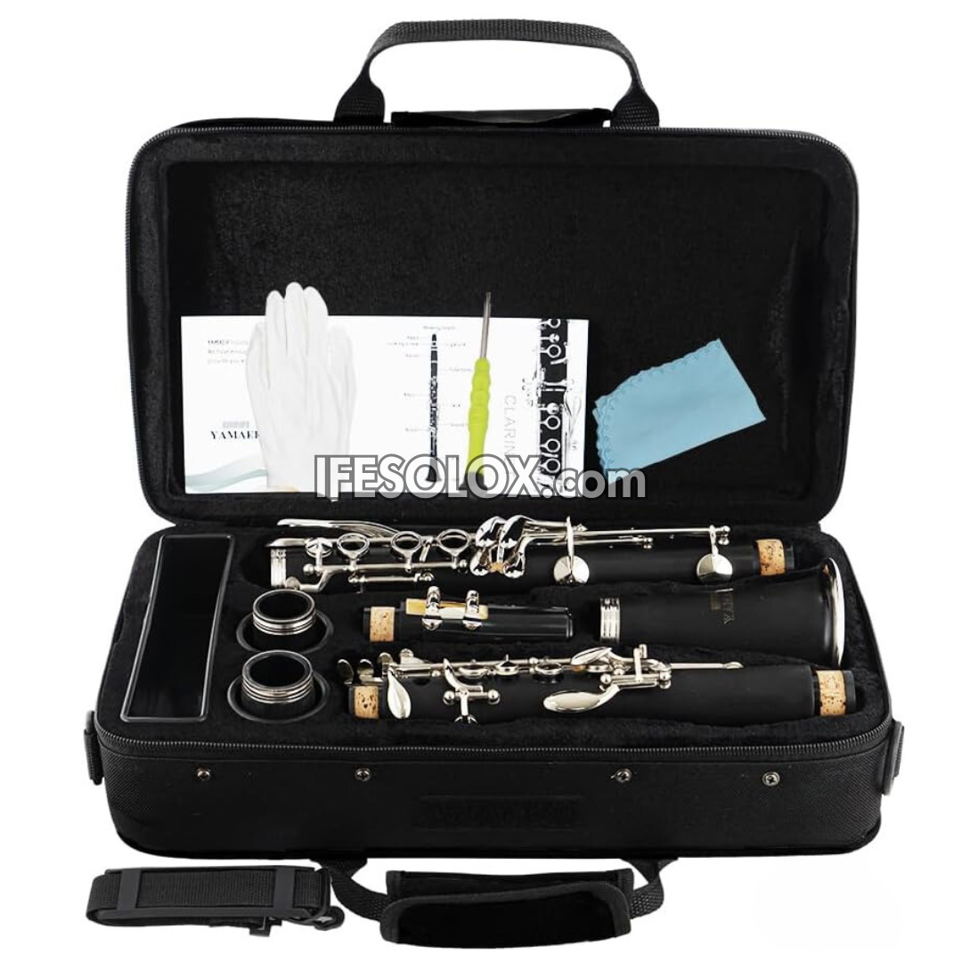 Black Silver Clarinet for Beginners, Professionals and Concerts - Brand New