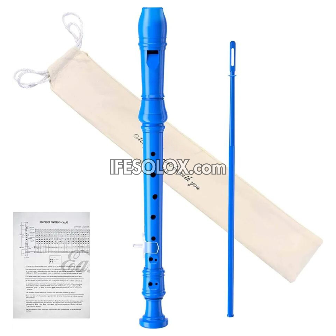 Blue Recorder Instrument for Schools, Beginners and Students - Brand N ...