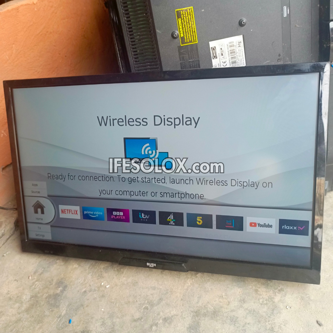 BUSH 22 Inch ELED22HDS Smart Full HD LED TV + Built-in WiFi, Screen Mirroring - UK Used