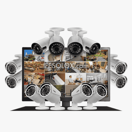 Security camera systems including cctv cameras, monitors, dvr and cable for setup