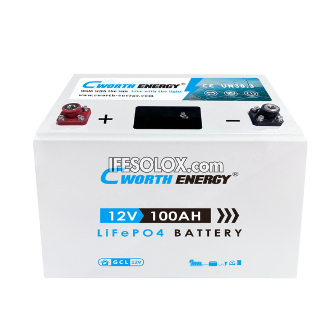 Cworth Energy LiFePO4 1.28kWh Lithium-ion Battery with 100A, 12.8V Rating (CE-GCL-12100) - Brand New
