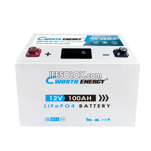 Cworth Energy LiFePO4 1.28kWh Lithium-ion Battery with 100A, 12.8V Rating (CE-GCL-12100) - Brand New