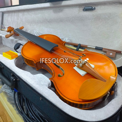Concert 3/4 Violin Starter Kit for Students with Bow, Chin rest, Rosin and a Light-weight Hardcase