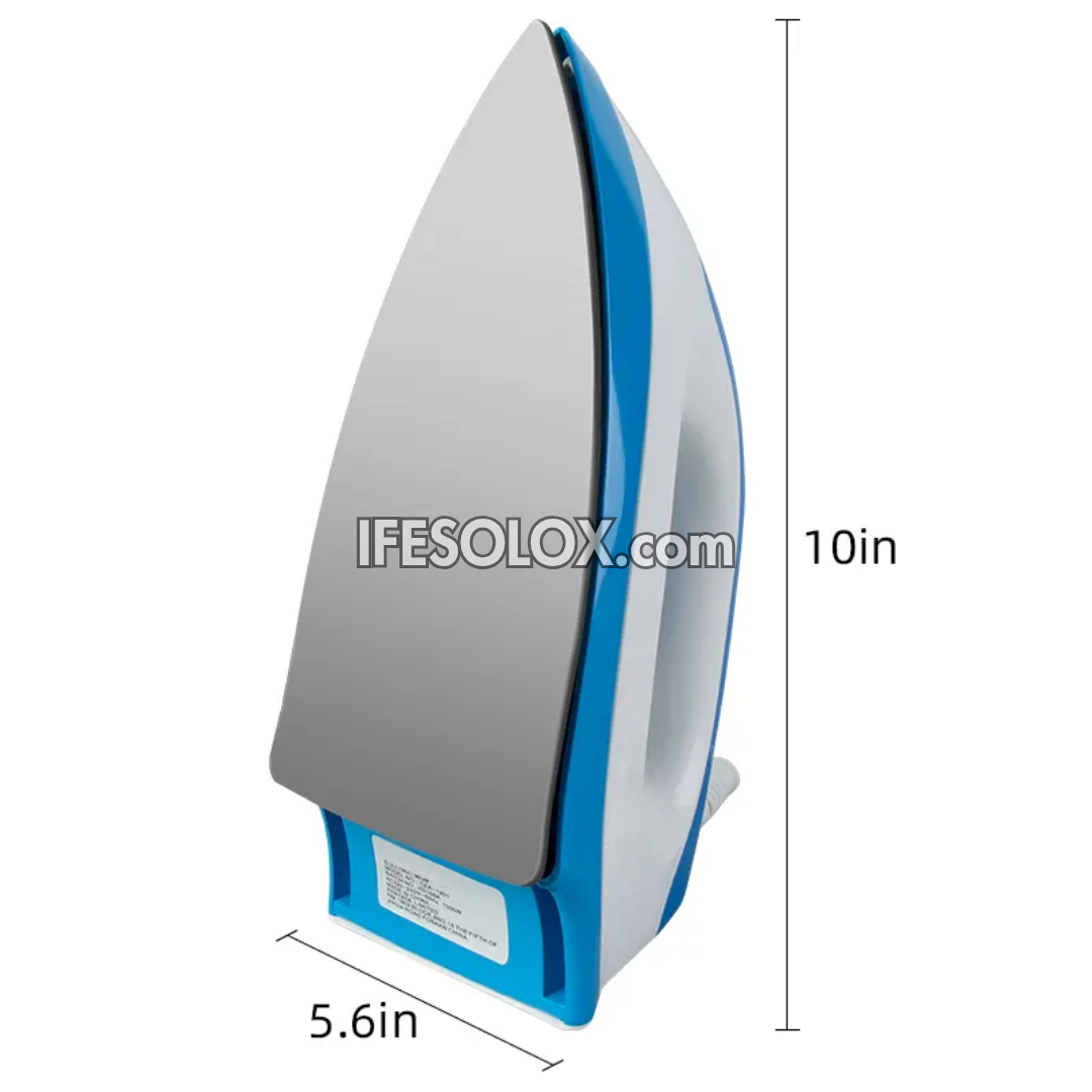 Deluxe 1,000W Dry Pressing Iron for Clothes with Scratch Resistant Aluminum Soleplate, Auto Shut-off - Brand New