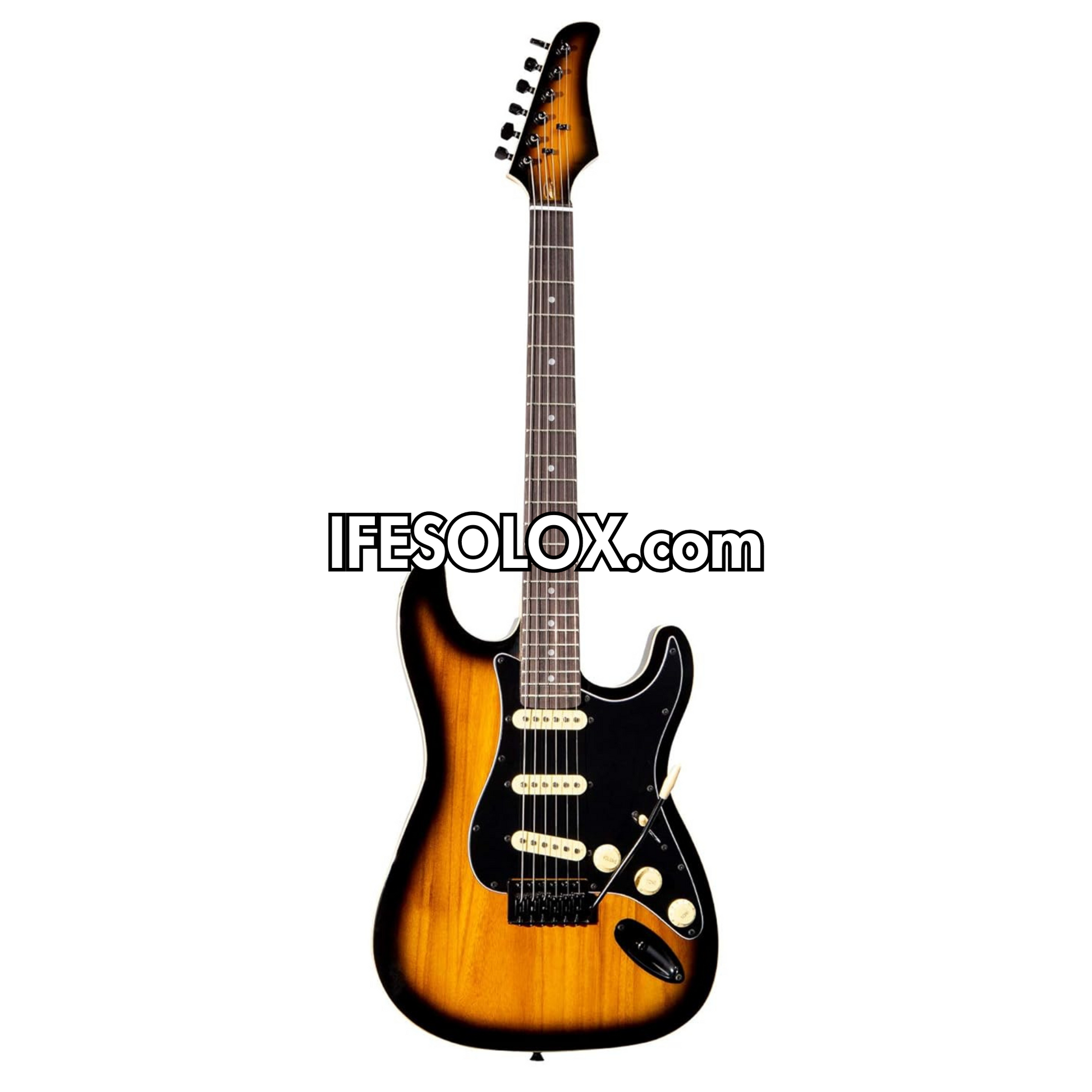 Classic 39" Sunburst 6-String 22-Flet Electric Lead Guitar with 3 Control Knob - Brand New