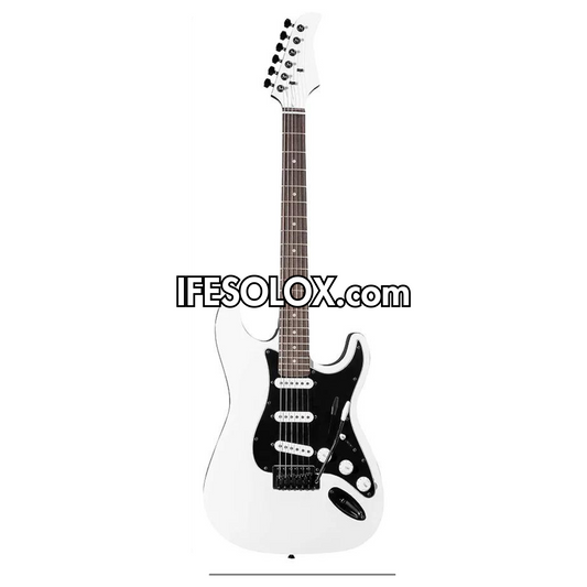 Classic 39" White 6-String 22-Flet Electric Lead Guitar with 3 Control Knob - Brand New
