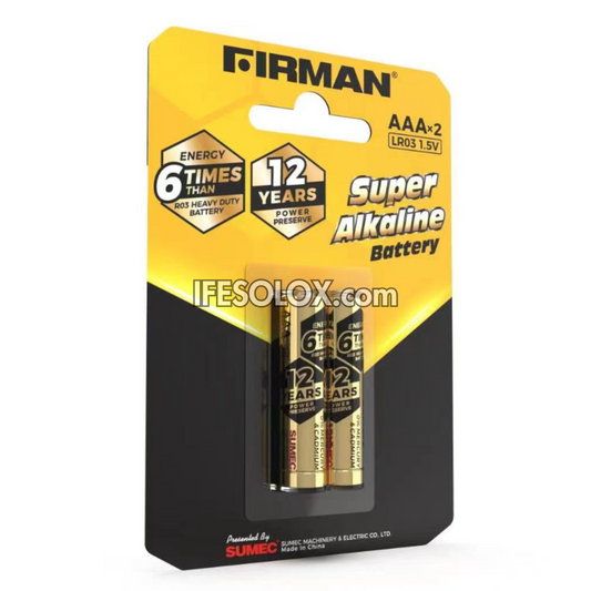 FIRMAN LR03 1.5V Super Alkaline Triple A (AAA x2) Batteries - Brand New