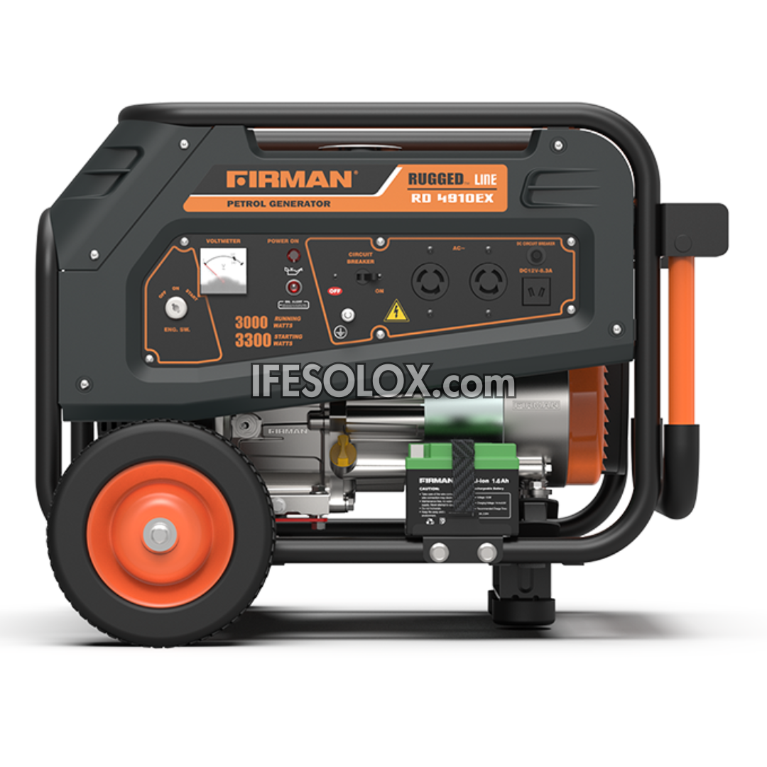 FIRMAN RD4910EX 3KVA 100% Copper Key Start RUGGED Gasoline Generator - Brand New
