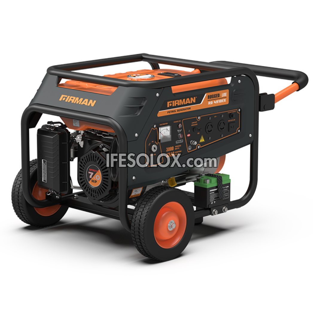 FIRMAN RD4910EX 3KVA 100% Copper Key Start RUGGED Gasoline Generator - Brand New