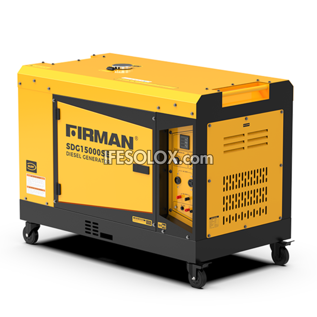 FIRMAN SDG15000SE 12.2KVA KeyStart 100% Pure Copper Soundproof Diesel Generator - Brand New
