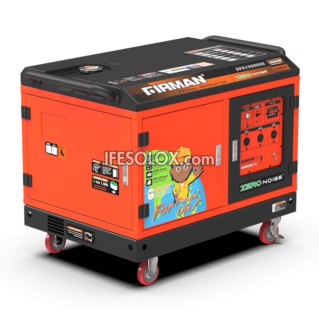 FIRMAN SPS12000SE 6,000W KeyStart 100% Pure Copper Soundproof Petrol Generator - Brand New