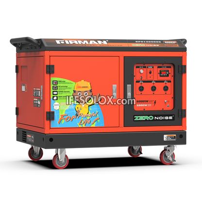 FIRMAN SPS12000SE 6,000W KeyStart 100% Pure Copper Soundproof Petrol Generator - Brand New