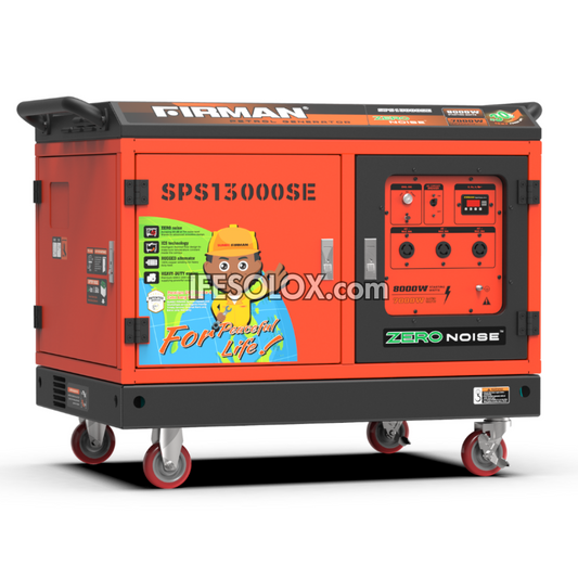 FIRMAN SPS13000SE 8,000W KeyStart 100% Pure Copper Soundproof Petrol Generator - Brand New
