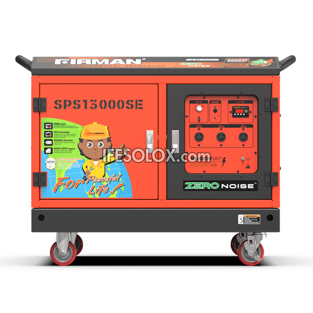 FIRMAN SPS13000SE 8,000W KeyStart 100% Pure Copper Soundproof Petrol Generator - Brand New