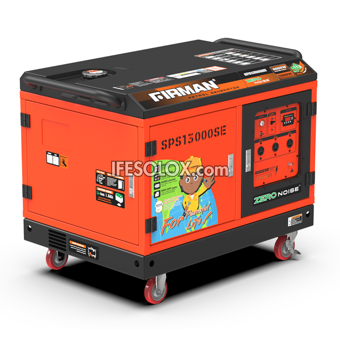 FIRMAN SPS13000SE 8,000W KeyStart 100% Pure Copper Soundproof Petrol Generator - Brand New