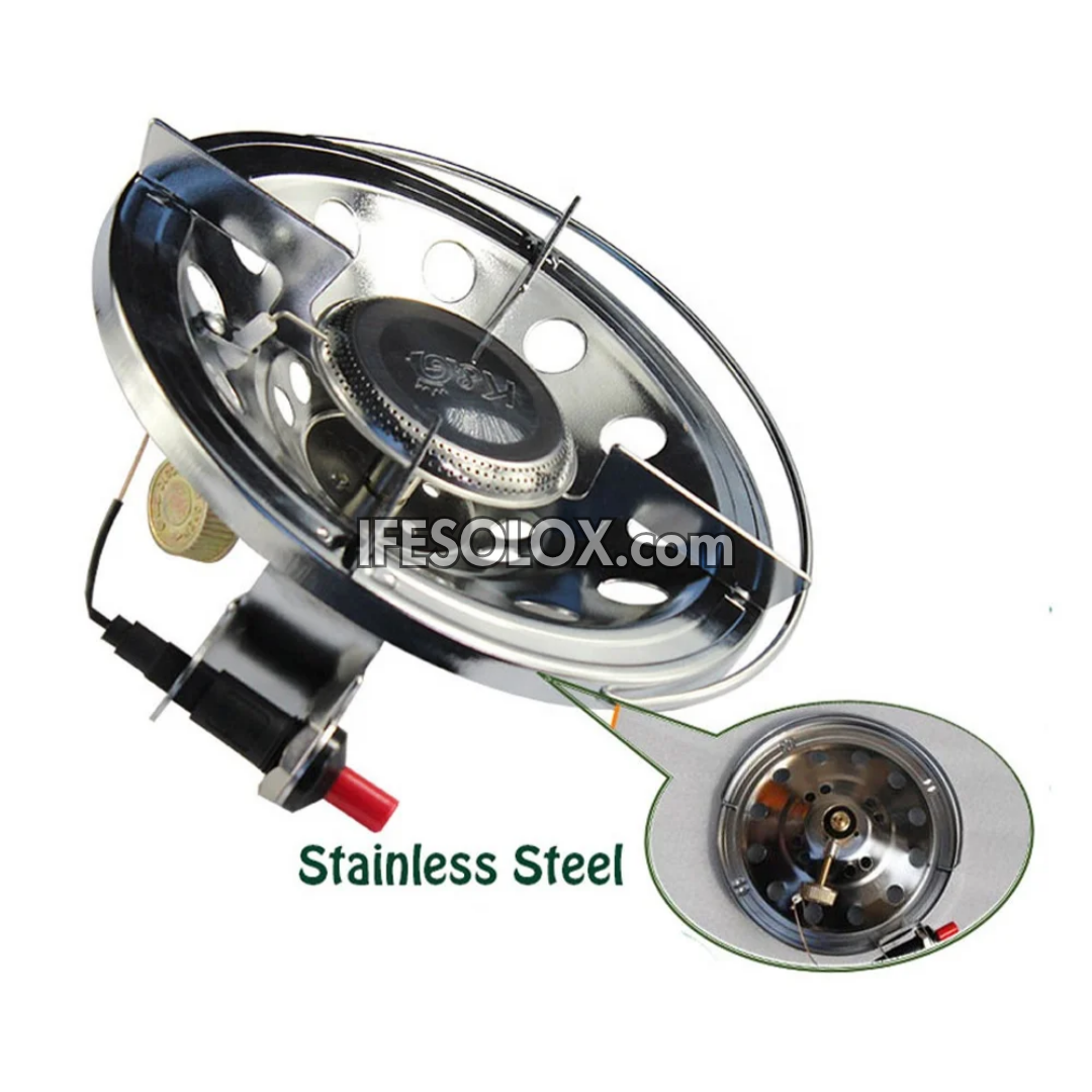 Gas Cylinder Stainless Steel Cooktop Stove with Single Burner, Auto ignition, Valve Control - Brand New