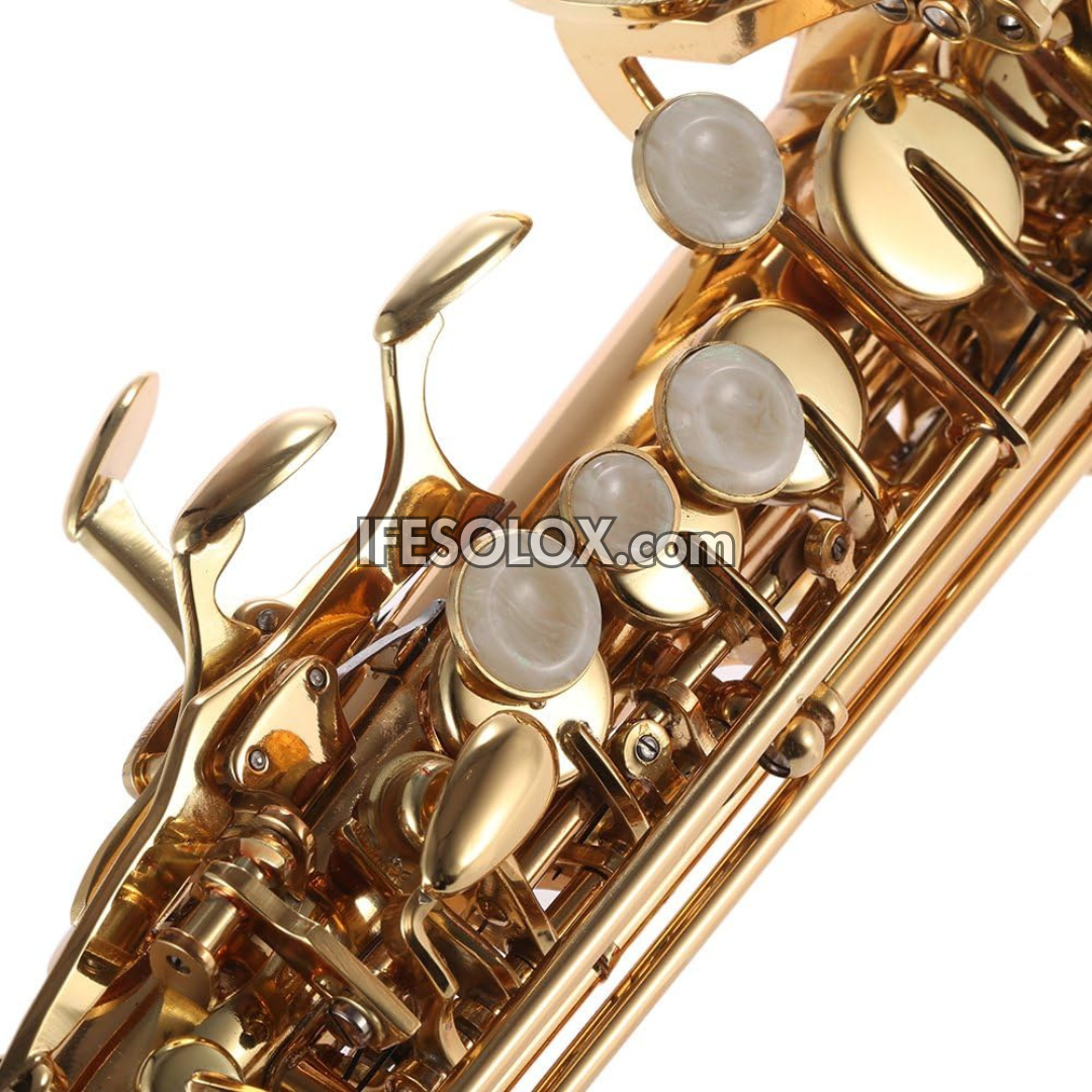 Golden Soprano Saxophone for Beginners, Professionals and Concerts - Brand New