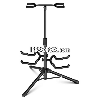 SLX Universal 2-Way Guitar Stand + Neck Holder for Acoustic, Bass and Electric Guitars - Brand New