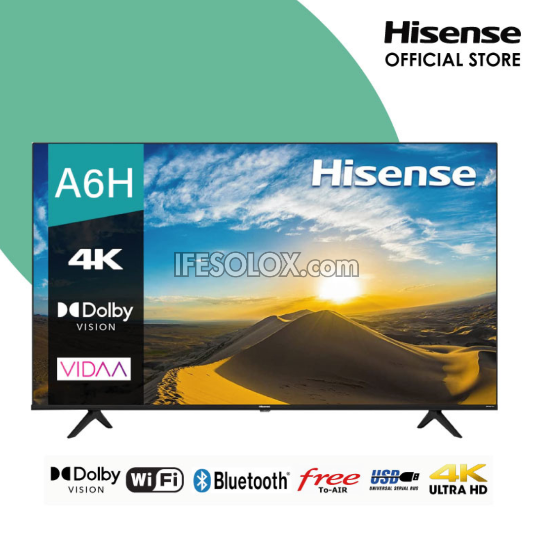 Hisense 65 Inch 65A6H Smart 4K UHD LED TV + 1 Year Warranty (Free Wall Mount) - Brand New