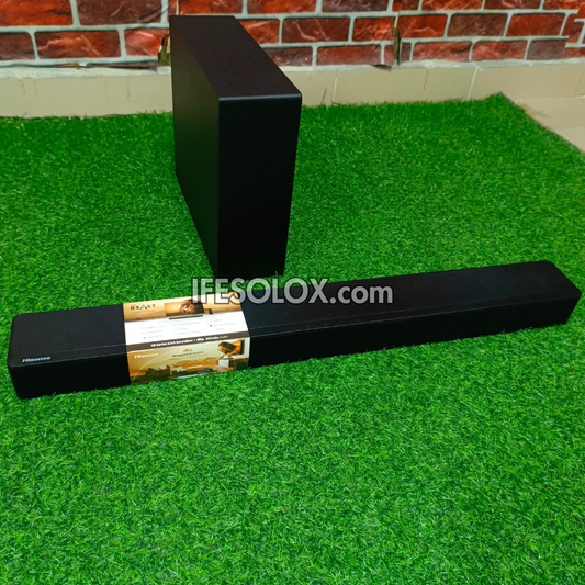 Hisense HS2100 2.1Ch 240W Bluetooth Sound Bar with Wireless Subwoofer + Dolby Atmos - Brand New