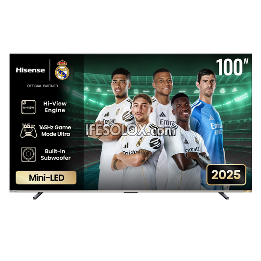 Hisense 100 inch 100U7Q Series Quantum Dot ULED Mini-LED 4K 165Hz Gaming TV with Built-in Subwoofer - Brand New