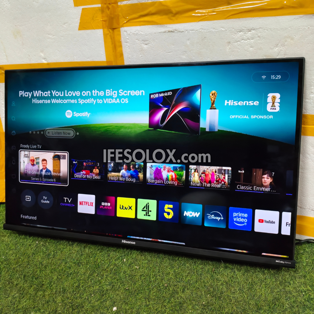 Hisense 32 inch QLED 32A5Q Quantum Dot VIDAA Smart Frameless TV (Wi-Fi, Miracast, AirPlay) - Foreign Used