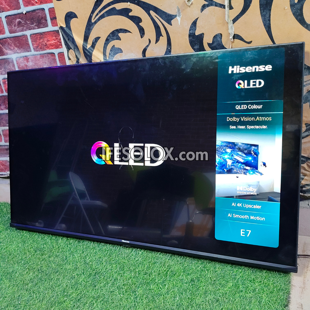Hisense 43 inch 43E7G QLED Quantum Dot VIDAA Smart 4K UHD Frameless QLED TV - Foreign Used