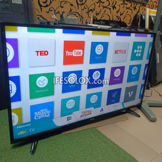 Hisense 49 inch VIDAA Smart 4K UHD LED TV (Built-in WiFi, Miracast, Netflix, YouTube) - Foreign Used