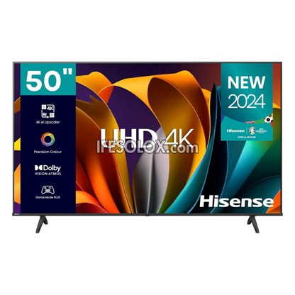 Téléviseur LED intelligent 4K UHD Hisense 50 pouces série 50A6N + 1 an de garantie (support mural gratuit) - Tout neuf