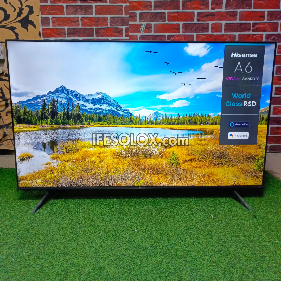 Hisense 55 inch 55A6G 2021 Smart 4K UHD Frameless TV (Built-in Bluetooth, WiFi, Miracast) - Foreign Used