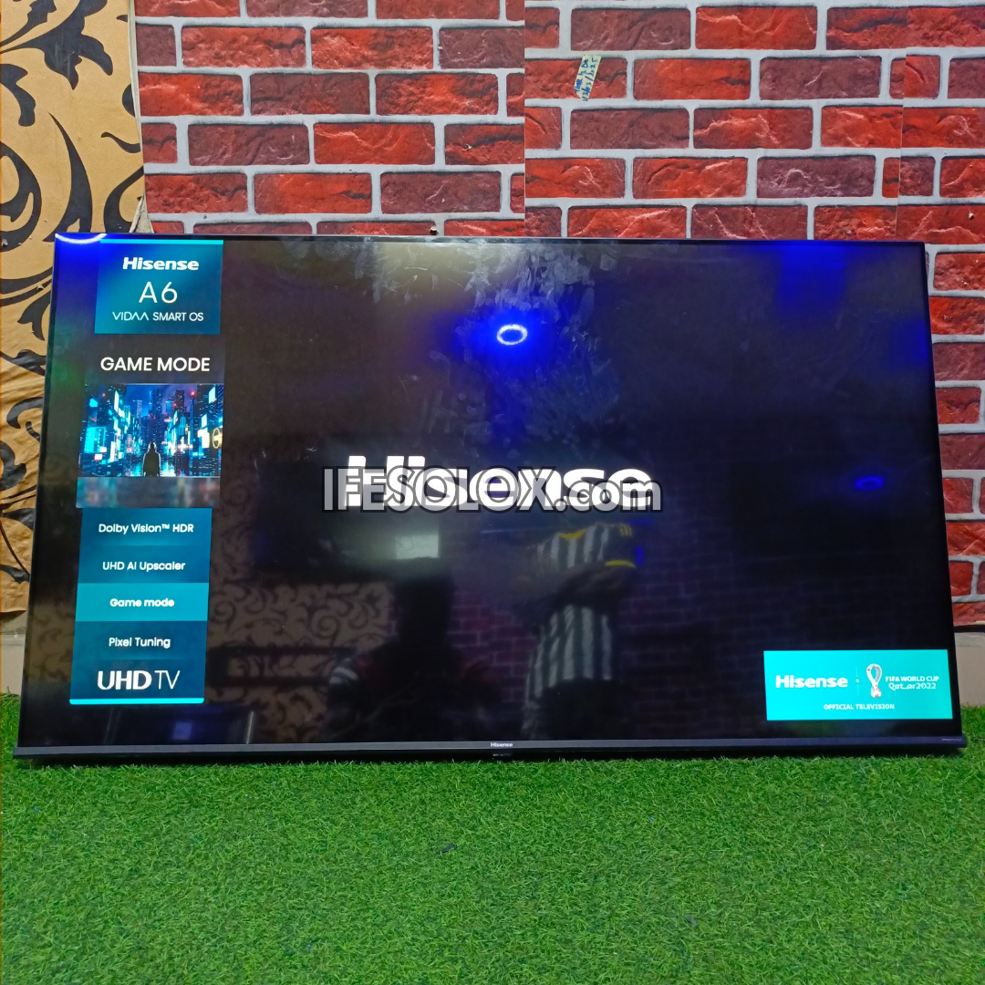 Hisense 55 inch 55A6H VIDAA Smart 4K UHD Frameless TV (Bluetooth, WiFi, AirPlay 2, Miracast) - Foreign Used
