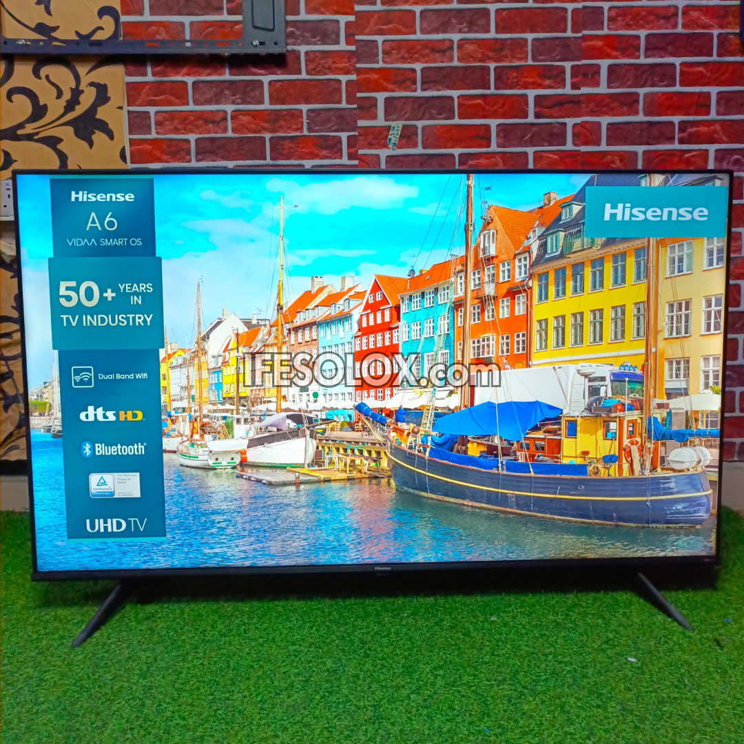 Hisense 55 inch 55A6H VIDAA Smart 4K UHD Frameless TV (Bluetooth, WiFi, AirPlay 2, Miracast) - Foreign Used
