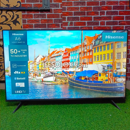 Hisense 55 inch 55A6H VIDAA Smart 4K UHD Frameless TV (Bluetooth, WiFi, AirPlay 2, Miracast) - Foreign Used